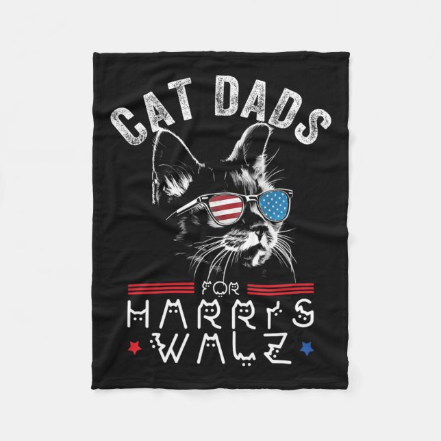 Manta Polar Graciosos Dads De Gato Para Harris Waltz Bandera D (Anverso)