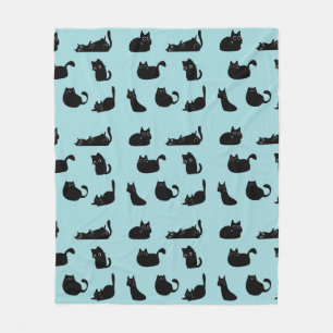 Manta Polar Graciosos gatos negros