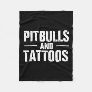 Manta Polar Graciosos Pitbulls Y Tattoos Perro Trendy Perro Lo