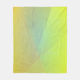 Manta Polar Gradación Geométrica Amarilla Moderna