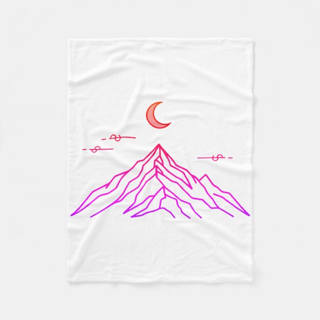 Manta Polar Gradient Fleece Blanket “Vivid Peaks” (Anverso)