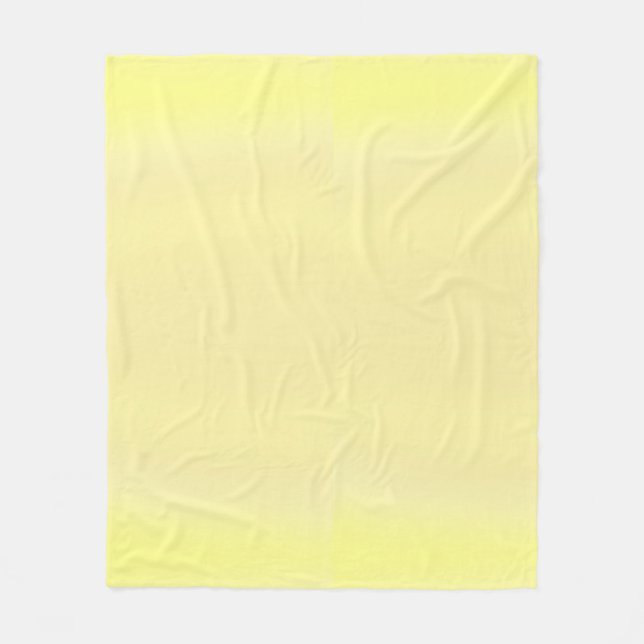 Manta Polar Gradiente amarillo pastel moderno (Anverso)