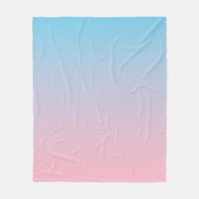 Manta Polar Gradiente azul y rosa (Anverso)
