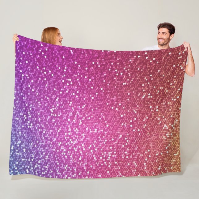 Manta Polar Gradiente de arcoiris Purpurina exagerado (In situ)