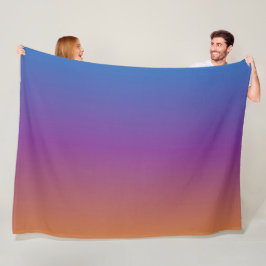 Manta Polar Gradiente de Azul, Púrpura y Naranja