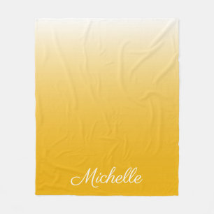 Manta Polar Gradiente personalizado amarillo oscuro