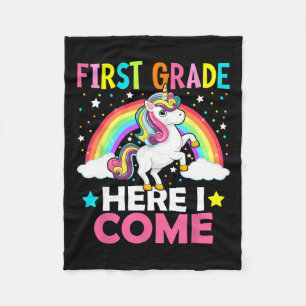 Manta Polar Grado Aquí Vuelvo Unicorn A La Escuela De Primer G