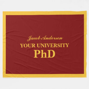 Manta Polar Graduación de Doctorado Nombre Personalizado