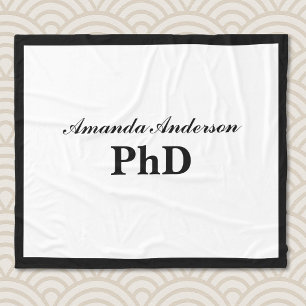 Manta Polar Graduación de Doctorado Nombre Personalizado