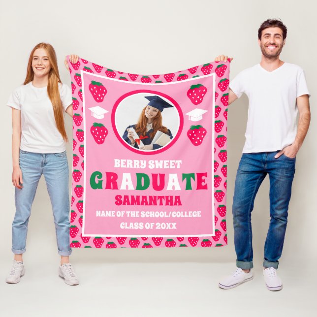 Manta Polar Graduación de Foto Graduada de Fresa 2025 (In situ)