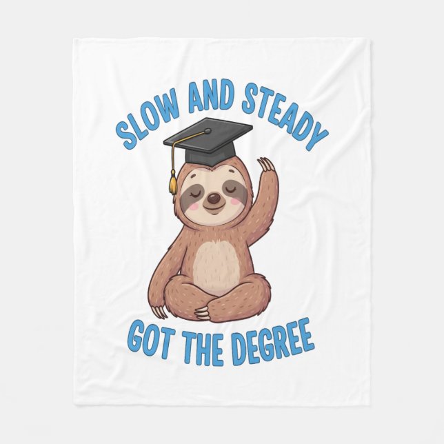 Manta Polar Graduación divertida Sloth (Anverso)