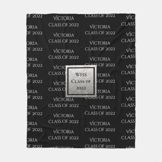 Manta Polar Graduación Personalizada Mantener Clase De Fecha (Anverso)