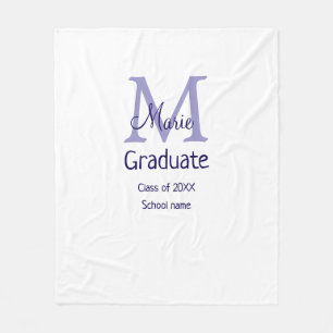 Manta Polar Graduado añadir nombre monograma púrpura simple mí