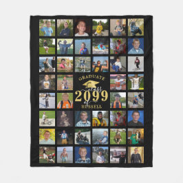 Manta Polar Graduado Clase Año 44 Memoria fotográfica Keepsake