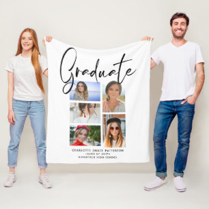 Manta Polar Graduado Elegante Script Multifoto Graduado