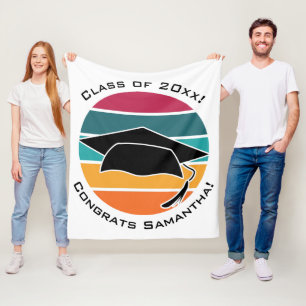 Manta Polar Graduado Retro Graduado Cap Mortarboard