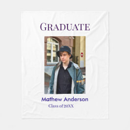 Manta Polar Graduation photo name class of 20XX blue simple bo