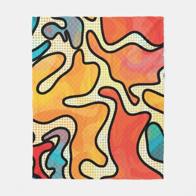 Manta Polar Graffiti urbano: Textura de arte sin costura. (Anverso)