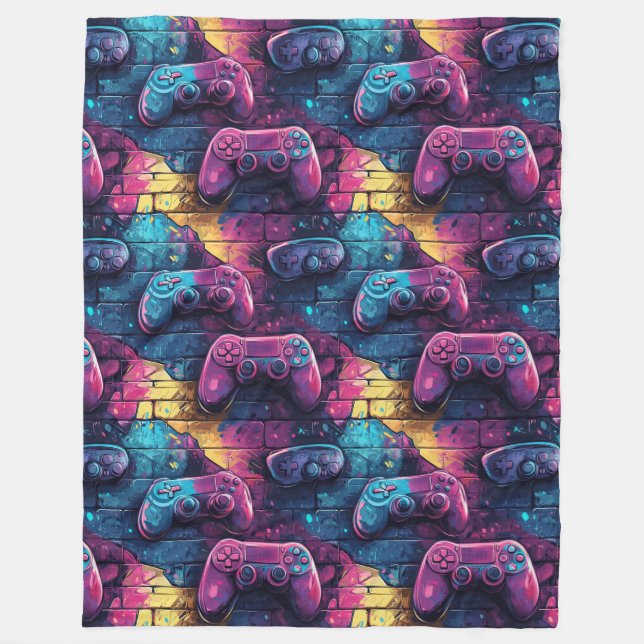 Manta Polar Graffitti GameController Sala de juego de patrones (Anverso)