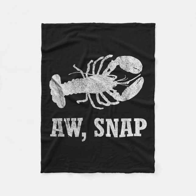 Manta Polar Gráfica de Novedad Aw Snap Funny Lobster Pun (Anverso)