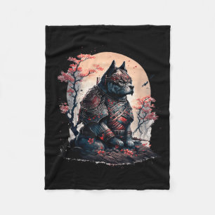Manta Polar Gráfica De Tatuaje De Perro Ninja De Samurai Japon