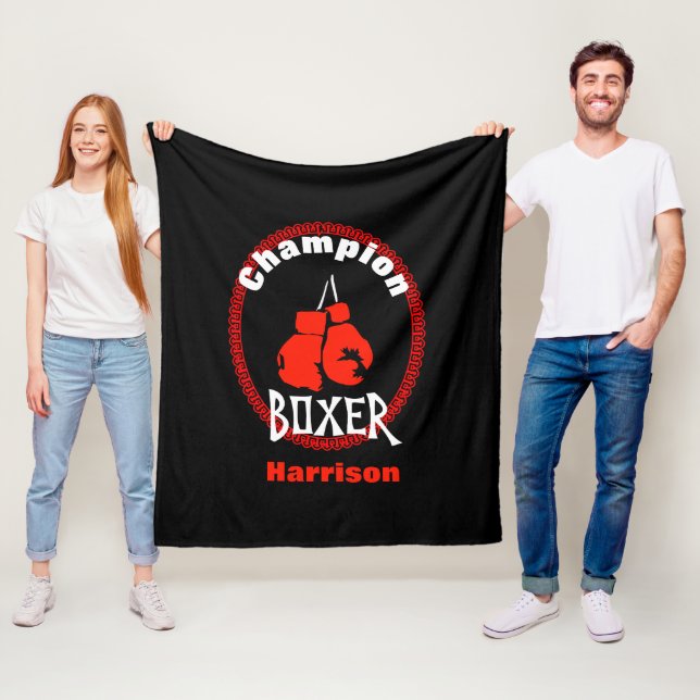 Manta Polar Gráfica de tema deportivo de boxeo (In situ)