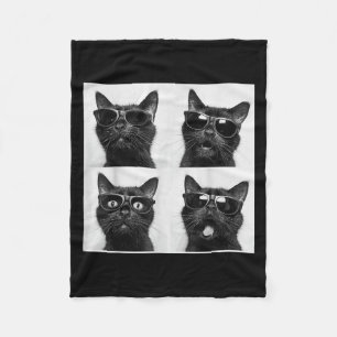 Manta Polar Gráfica divertida foto de gatos Selfie Gracioso _5