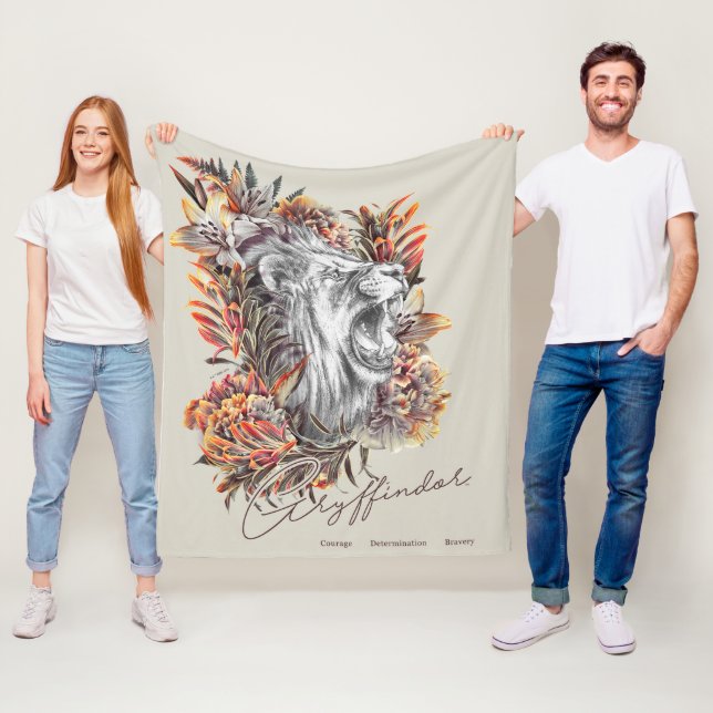 Manta Polar Gráfica floral HARRY POTTER™ GRYFFINDOR™ (In situ)