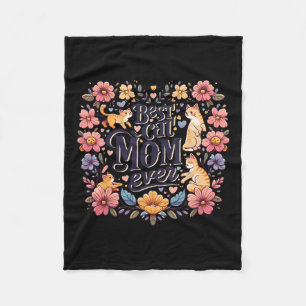 Manta Polar Gráfica gata divertida madre gata gatito mejor gat