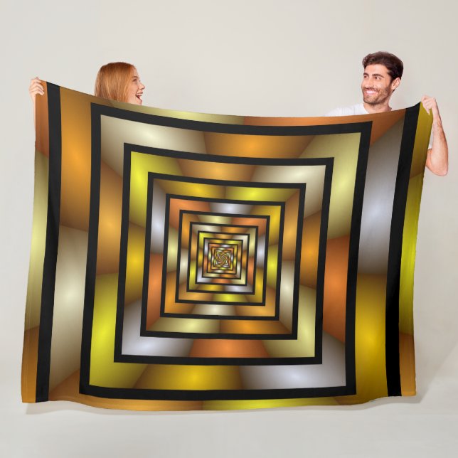 Manta Polar Gráfica trippy colorida de túnel luminoso (In situ)