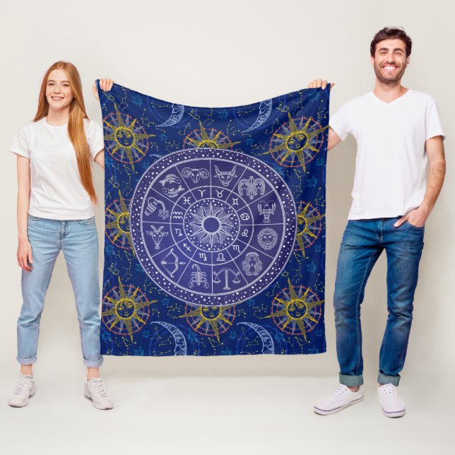 Manta Polar Gráfico de astrología Fleece Blanket (In situ)