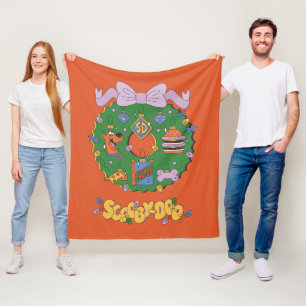 Manta Polar Gráfico de corona de snacks navideños de Scooby-Do