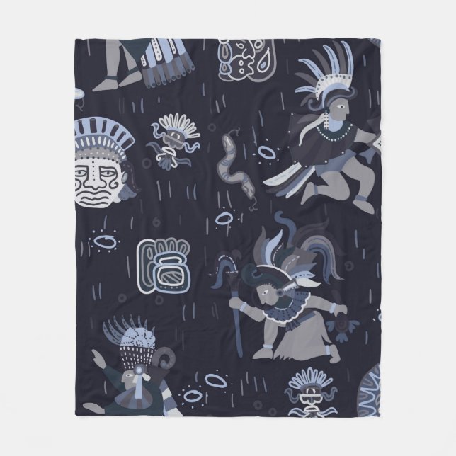 Manta Polar Gráfico de diseño incaico (Anverso)