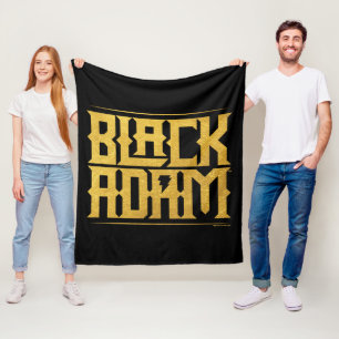 Manta Polar Gráfico de nombre apilado de Adam negro