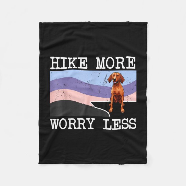 Manta Polar gráfico de redbone coonhound hike more worry less (Anverso)