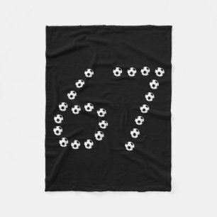 Manta Polar Gráfico del número 67 de fútbol _ Jersey deportivo