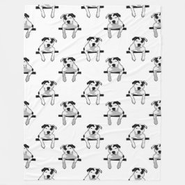 Manta Polar Gráfico del T-Hueso del pitbull