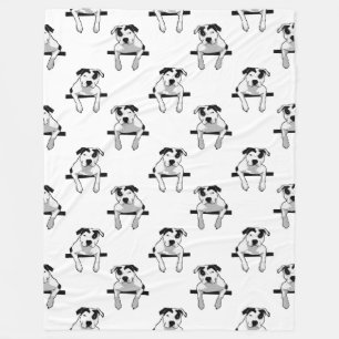 Manta Polar Gráfico del T-Hueso del pitbull