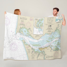 Manta Polar Gráfico náutico del río Columbia 18521