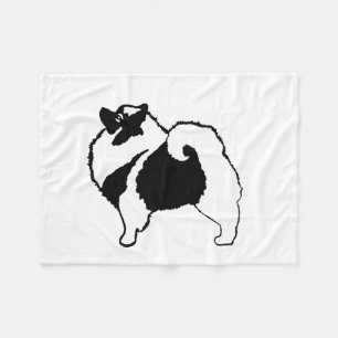 Manta Polar Gráficos de Keeshond - Arte de perro original lind