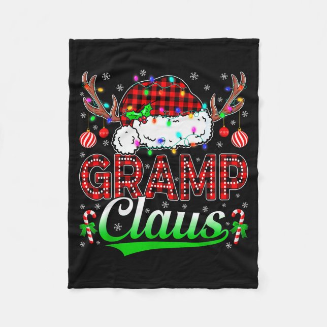 Manta Polar Gramp Claus Christmas Lights Matching Family Xmas  (Anverso)