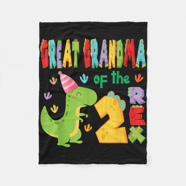 Manta Polar Gran Abuela De Los Dos Rex Dino (Anverso)