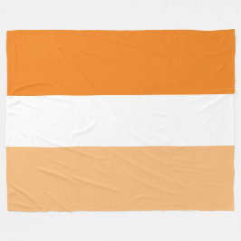 Manta Polar Gran Bonito deportiva Dos franjas blancas Naranja 