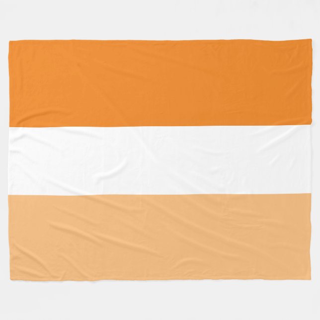 Manta Polar Gran Bonito deportiva Dos franjas blancas Naranja  (Frente (Horizontal))