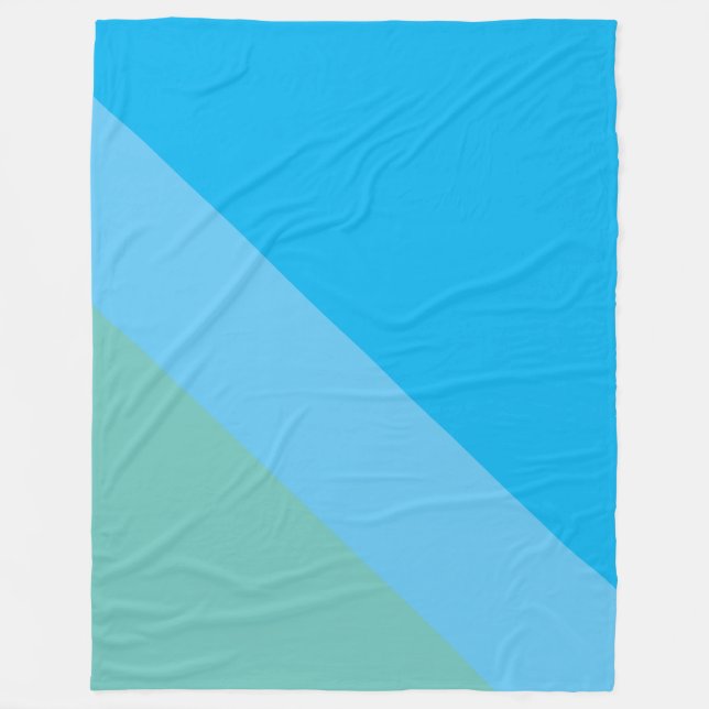 Manta Polar Gran Bonito Dos Tones Azul Azul Azul Bandas De Inc (Anverso)