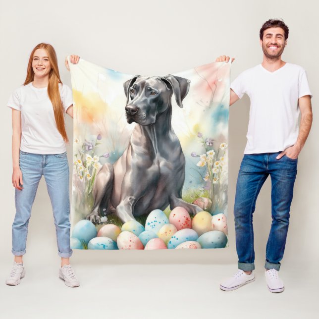 Manta Polar Gran danés con huevos de Pascua (In situ)