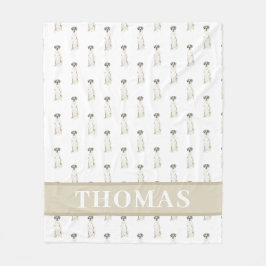 Manta Polar Gran danés (Harlequín blanco negro)