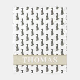 Manta Polar Gran danés personalizado (negro)