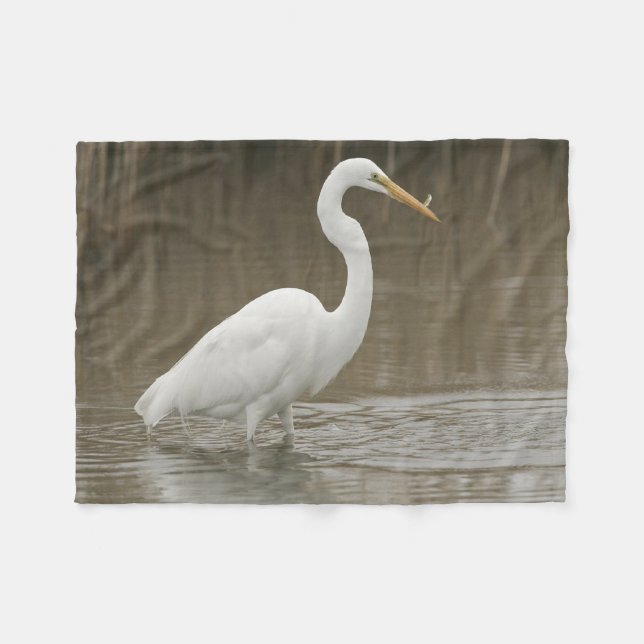 Manta Polar Gran Egret Blanco (Frente (Horizontal))
