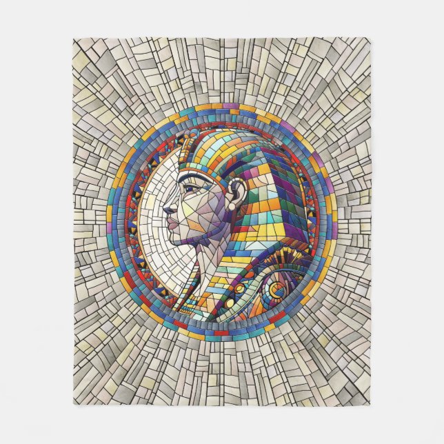 Manta Polar Gran Esfinge Egipcio - Arte Mosaico (Anverso)